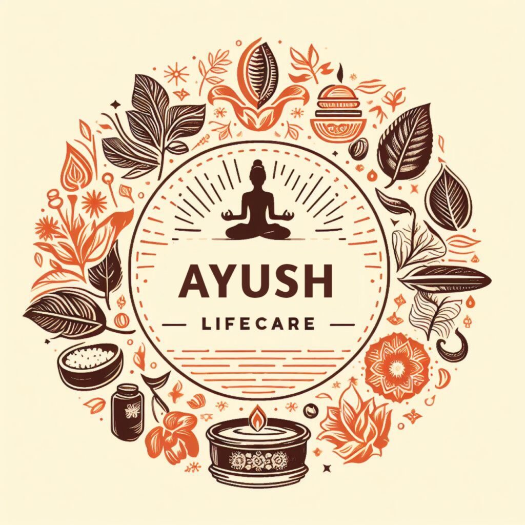 Logo of Ayush Lifecare, showing importance of Ayurveda.