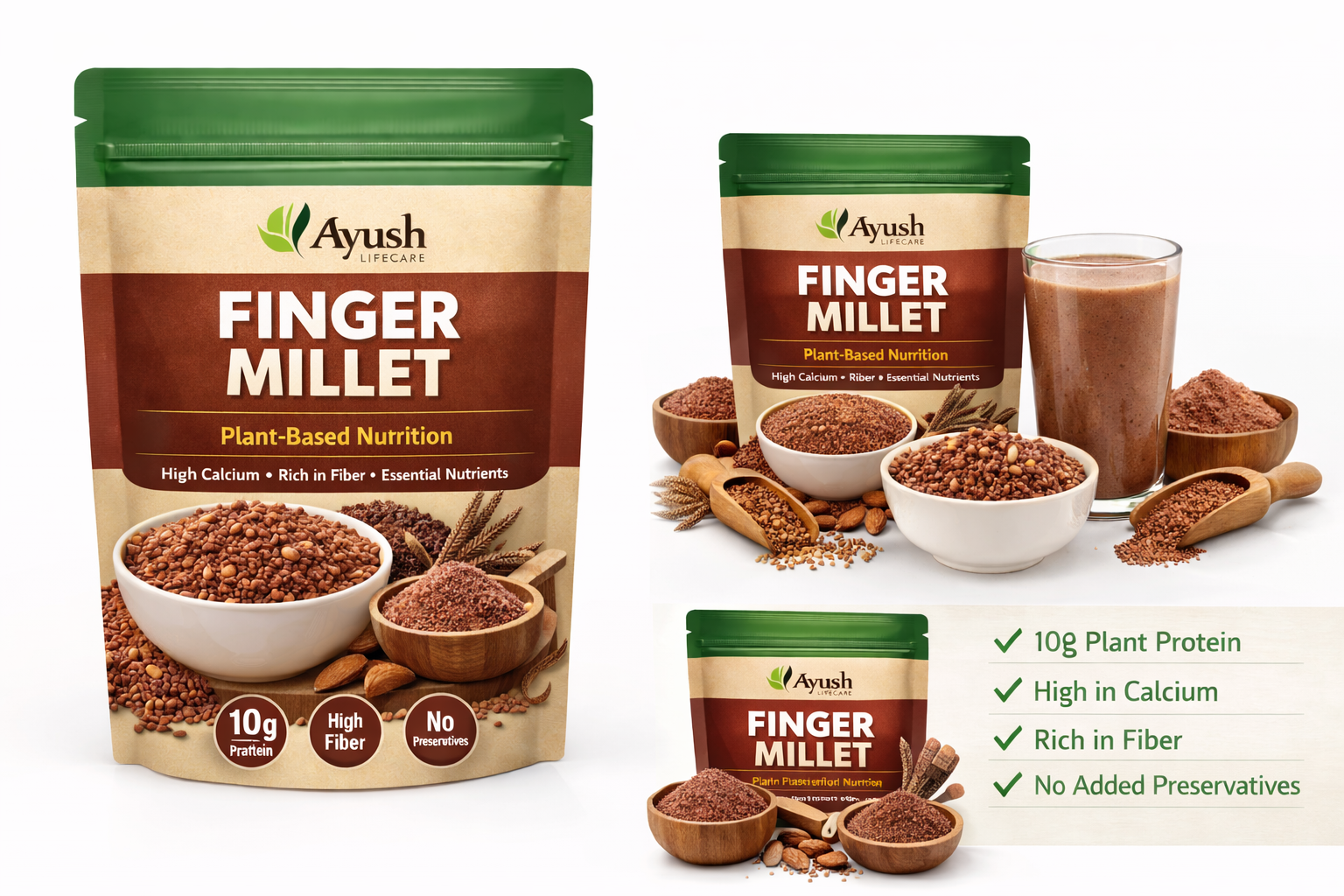 finger millet mockup image