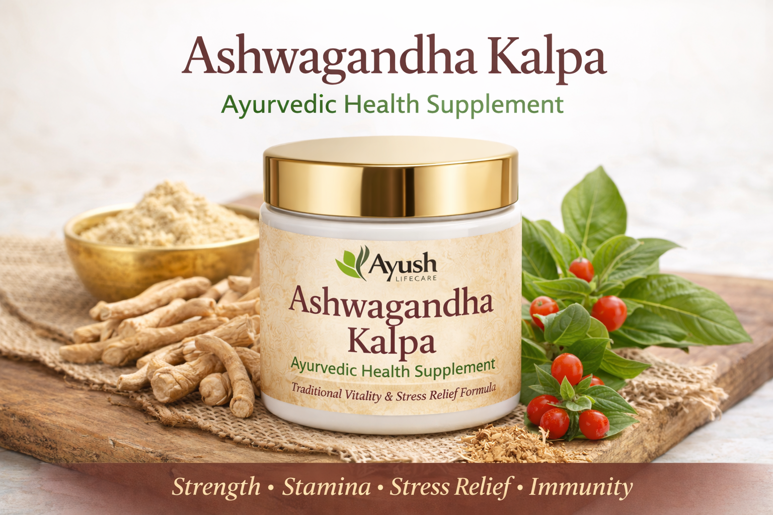 ayush lifecare ashwagandha kalpa mockup image